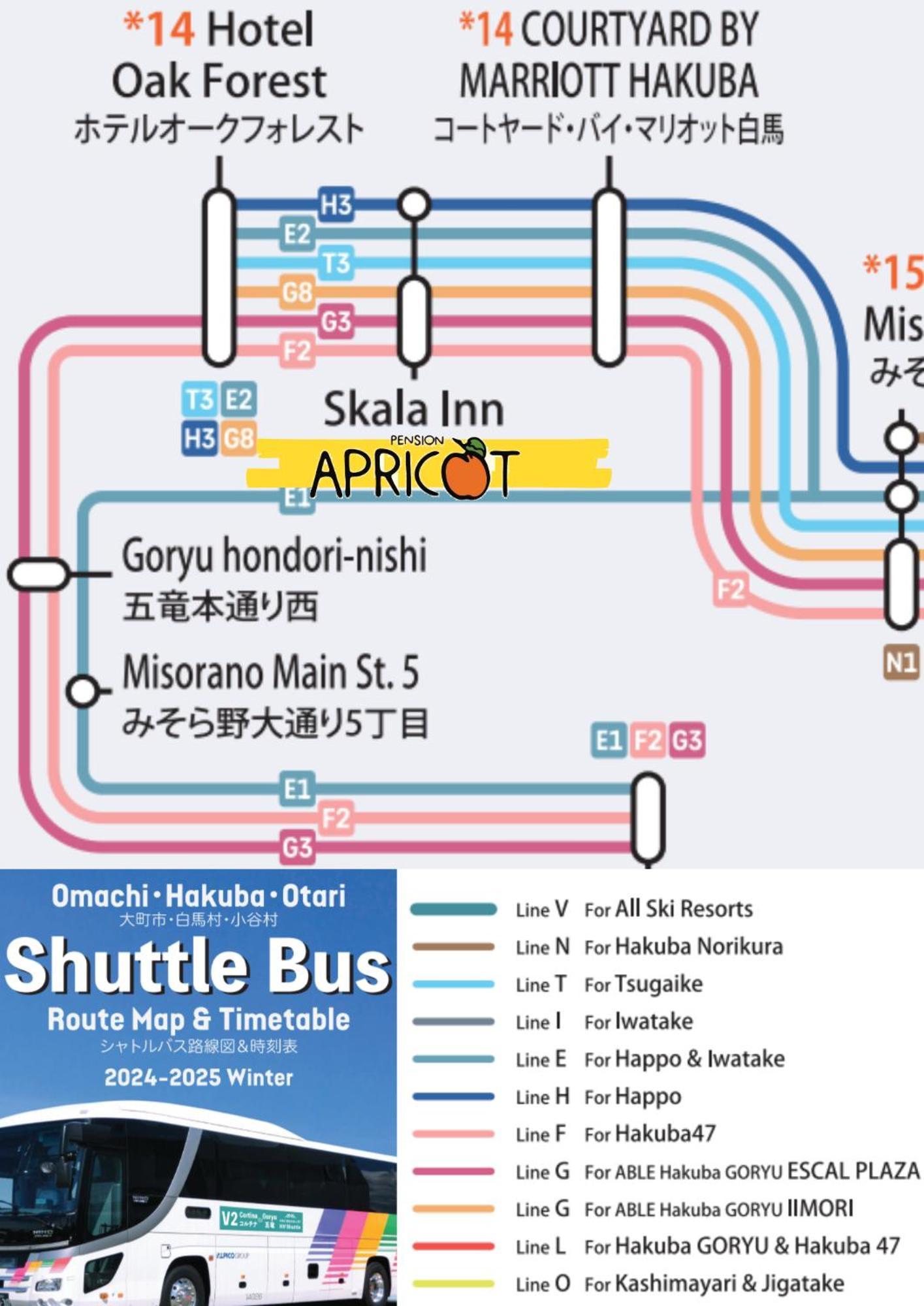Apricot Pension Hakuba Bagian luar foto